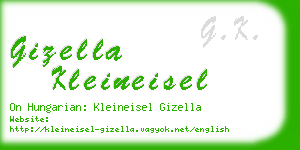 gizella kleineisel business card